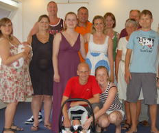 Massageterapeuter og familie 